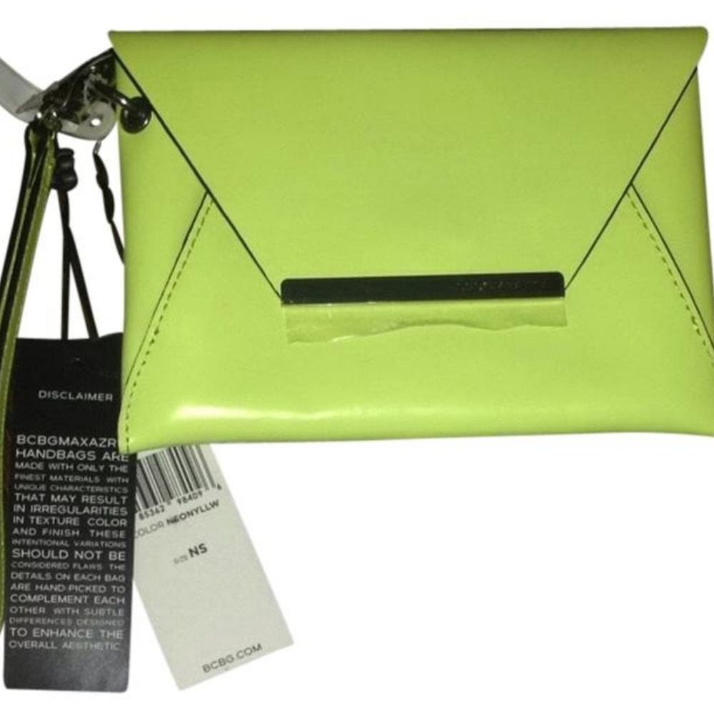 Rare Neon Yellow BCBG wristlet
